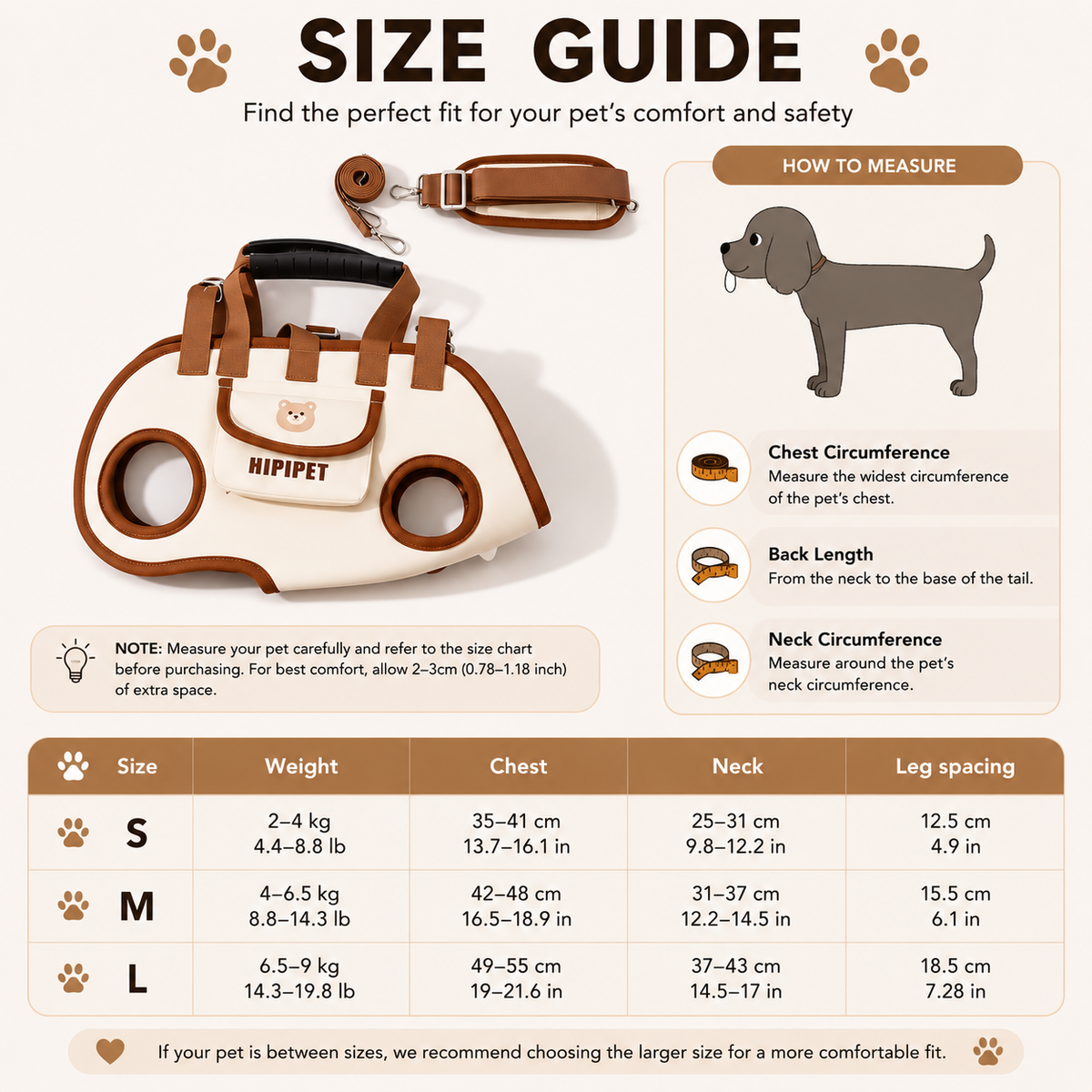 Portable Pet Travel Bag with Storage Pocket 1