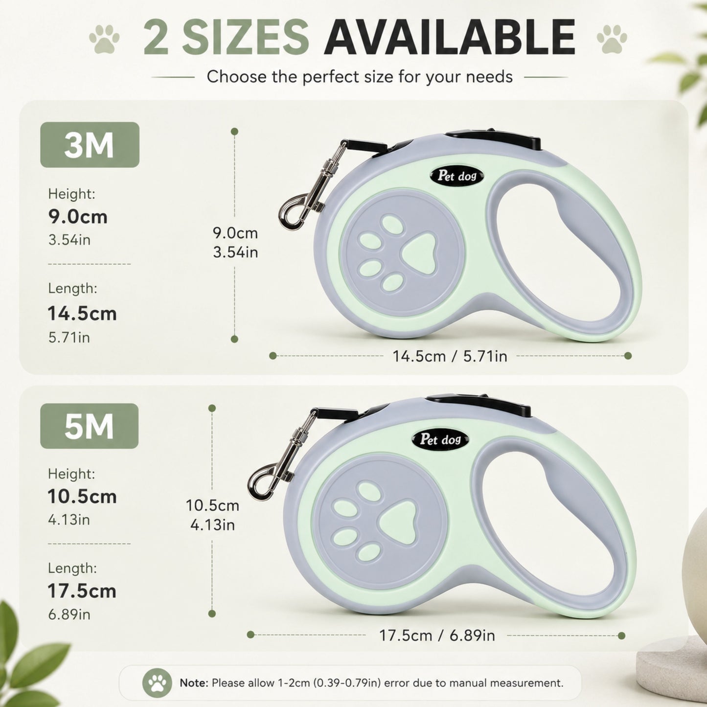 Retractable Dog Leash – 4 Colors