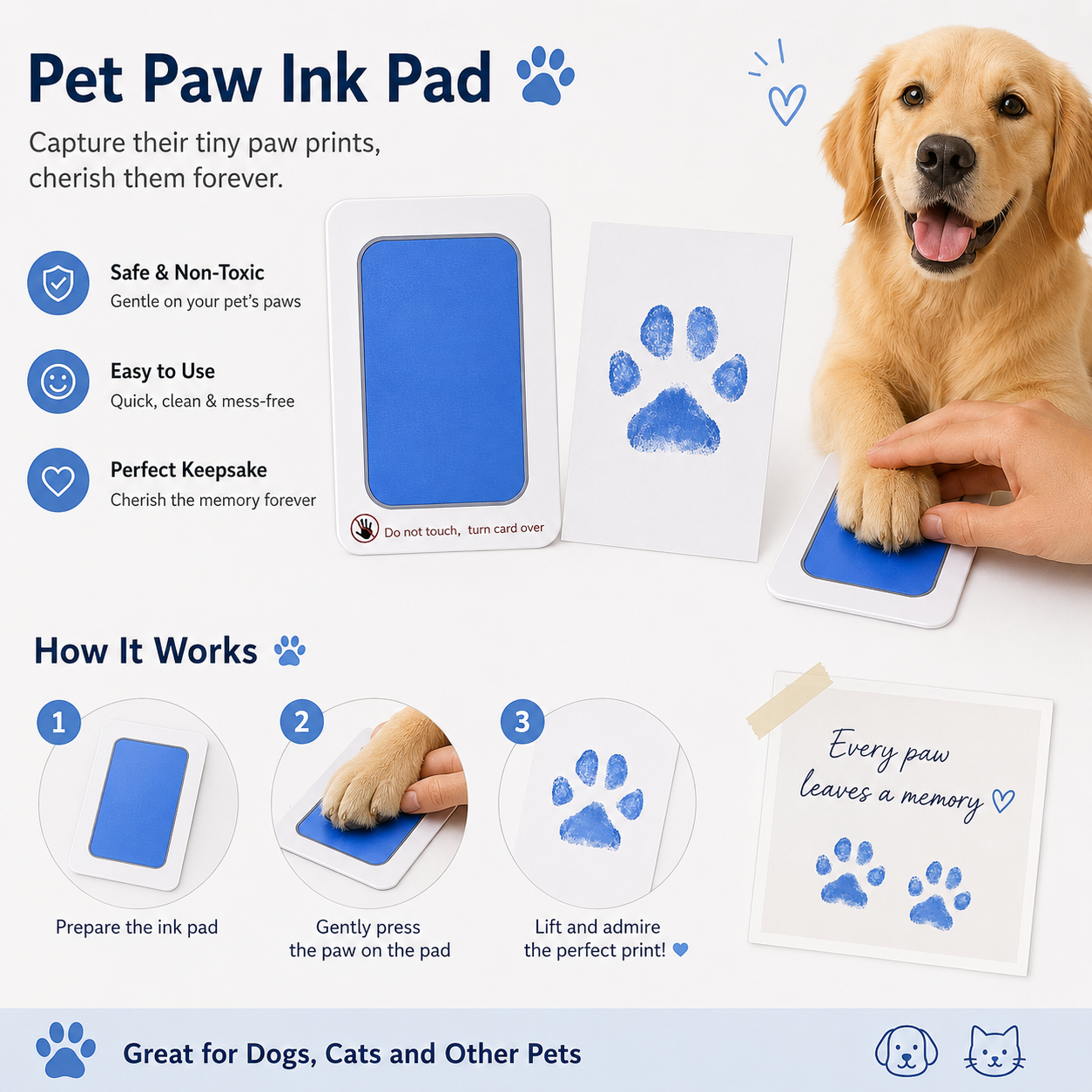 Inkless Clean Touch Paw Print Kit