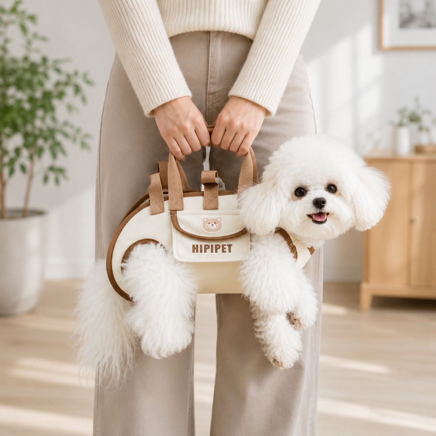 Portable Pet Travel Bag with Storage Pocket