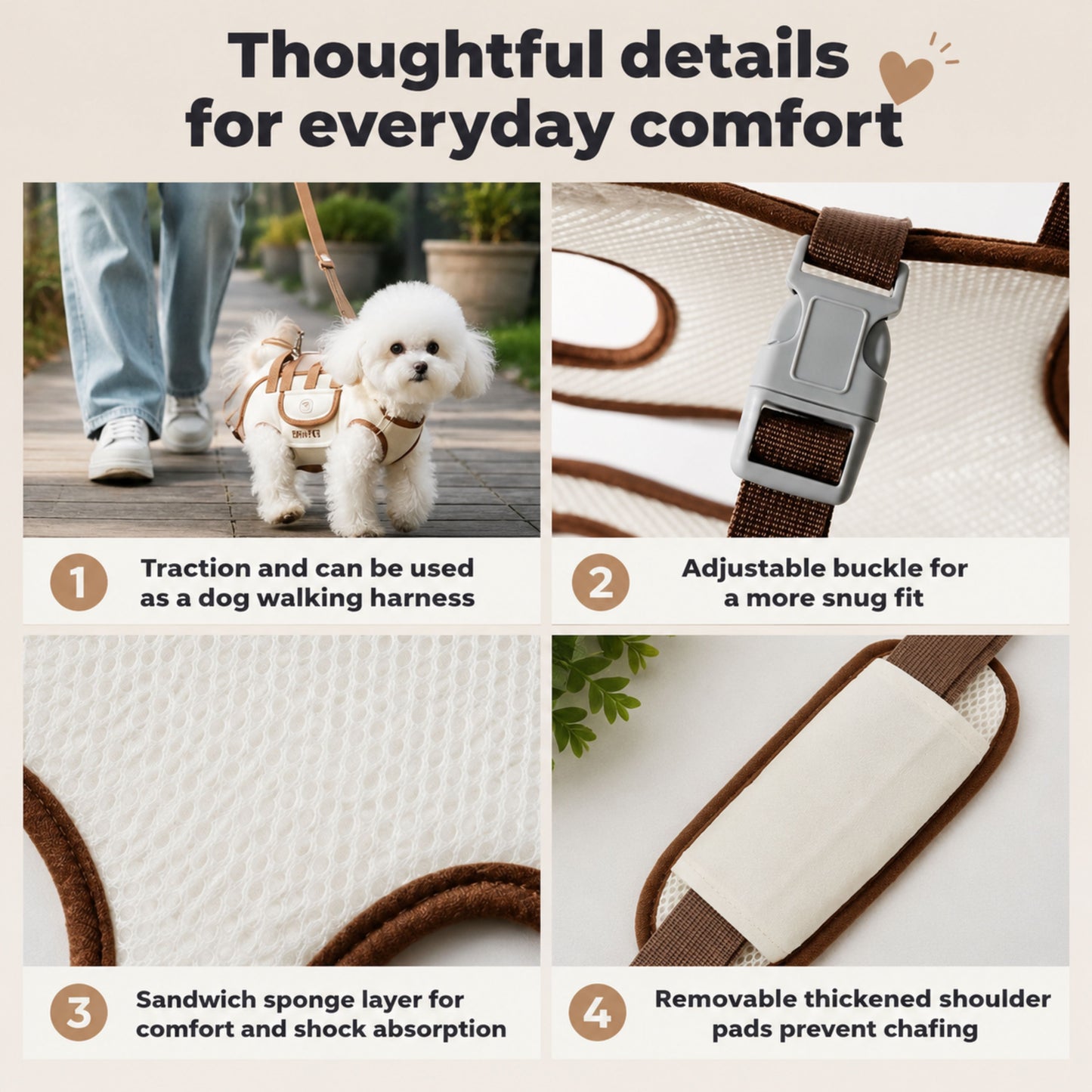 Portable Pet Travel Bag with Storage Pocket