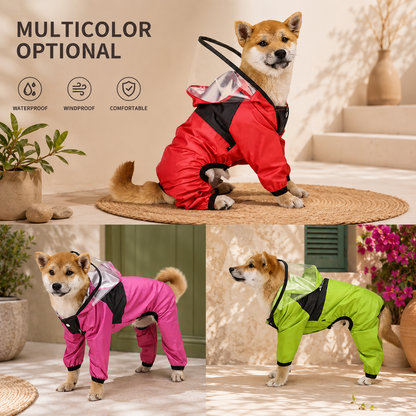 Lightweight Waterproof Dog Raincoat
