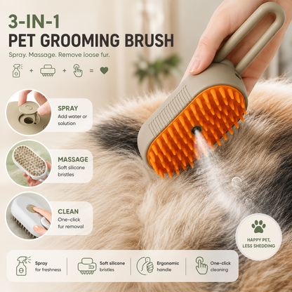 3-in-1 Electric Pet Grooming Brush