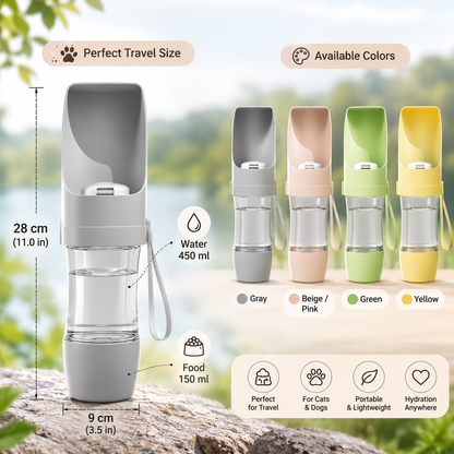 Portable Pet Water Bottle Leak Proof Travel Dispenser